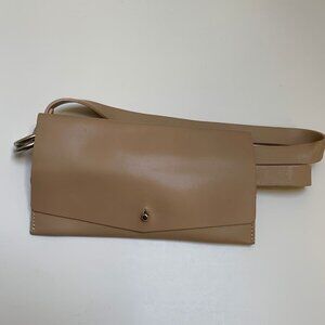NWOT Made in Italy Tan Leather Waist Bag